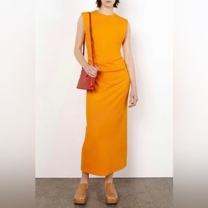 Zara Orange Midi Dress